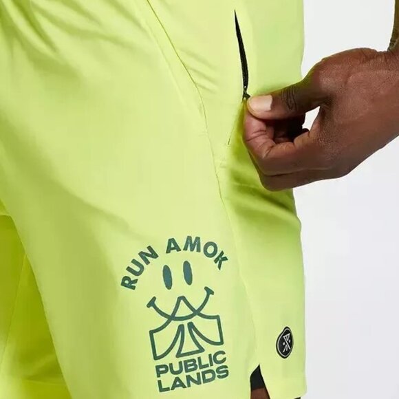 ROARK RUN AMOK X PUBLIC LANDS BOMMBER 7” SHORTS NWT Large - Picture 3 of 7
